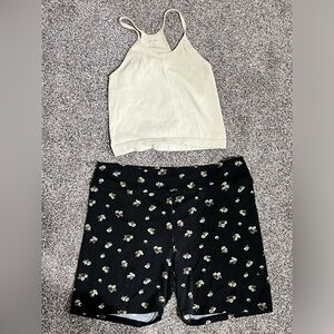 Athletic Set shorts from buckle top from Amazon